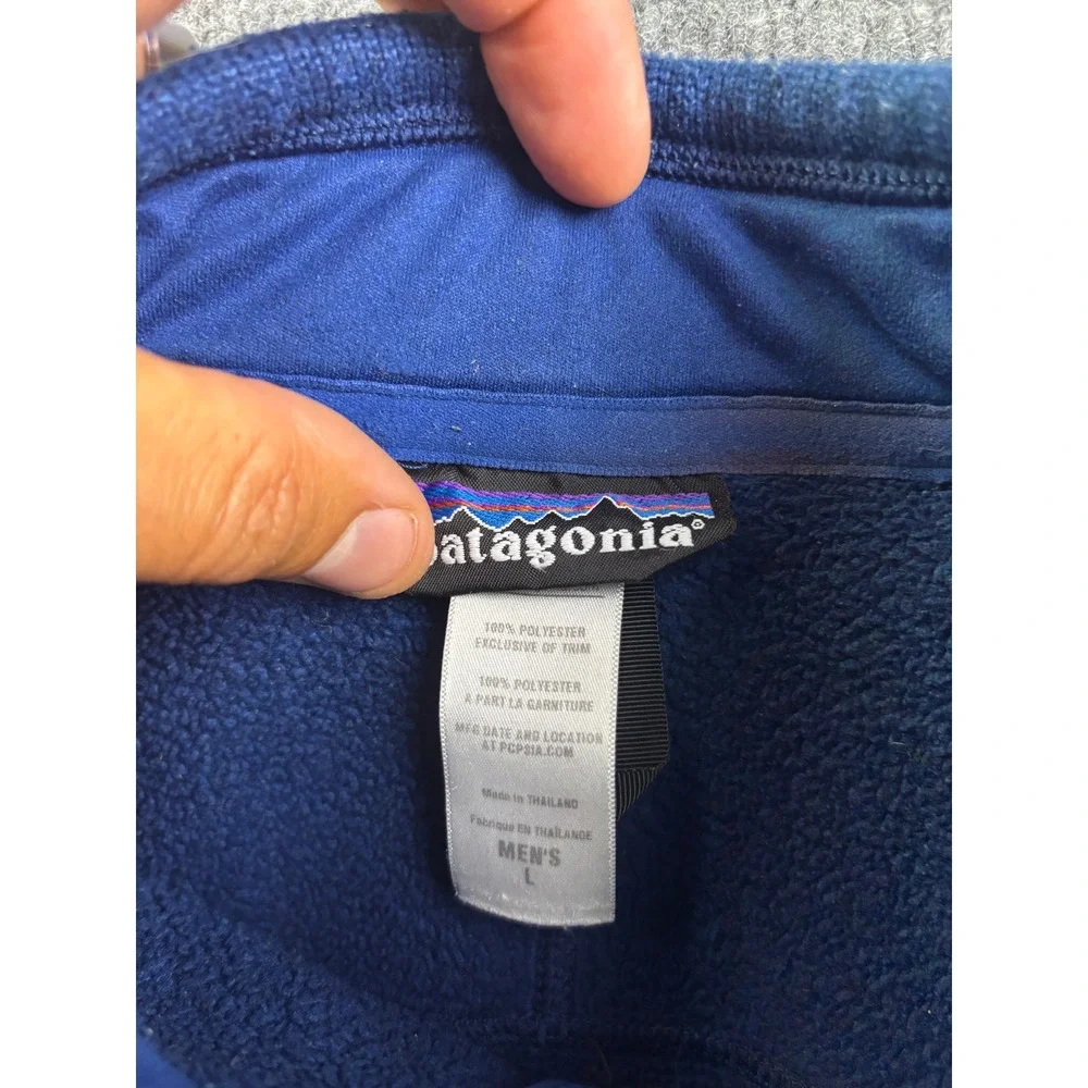 Patagonia‎ Better Sweater 1/4 Zip Fleece Mens Large Blue Pullover Jacket